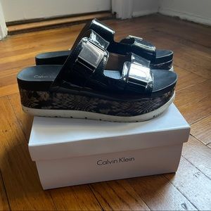 Platform slide sandals Calvin Klein